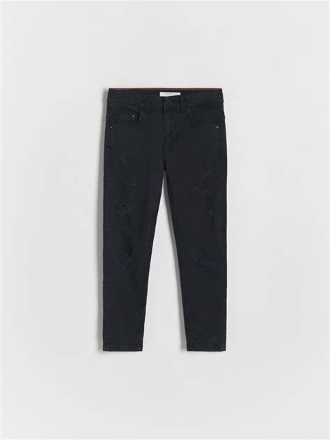 Roztrhané džínsy skinny Farba čierna RESERVED 0750W 99J