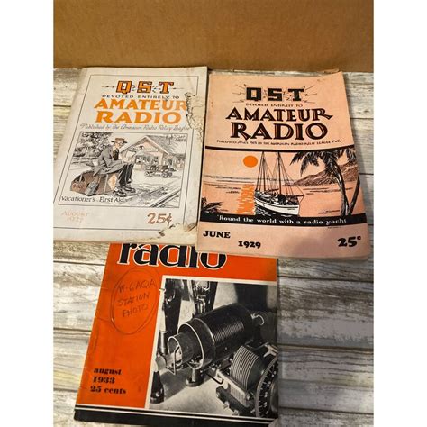 Vintage QST Amateur Radio Magazine Lot Of Fair Good Condition Vintage Radio