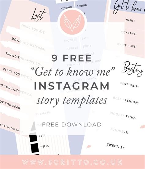 9 Free Get To Know Me Instagram Story Templates Scritto Get To