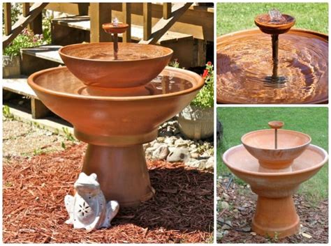 Diy Terra Cotta Clay Pot Fountain Projects Instructions Garden