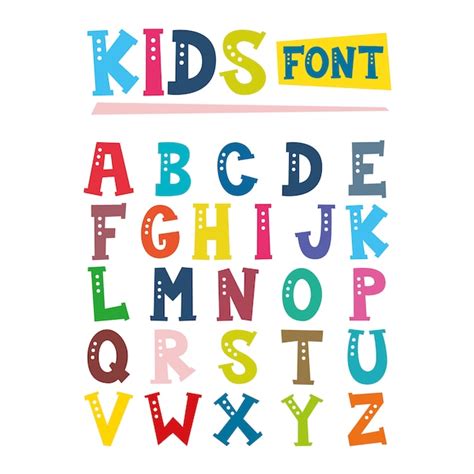 Premium Vector Illustration Of Kids Font Design