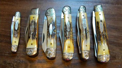 Case Xx Ss Usa 9 Dot 1981 Stag Engraved Bolsters 6 Piece Knife Set