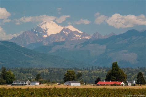Pacific Northwest Photography Mt Baker From Skagit Valley Farmland