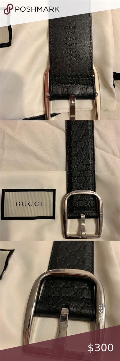 Mens Gucci Belt Size 80 Black Leather Gg Mens Gucci Belt Gucci