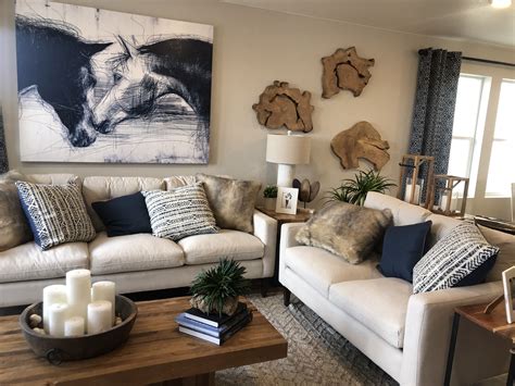 Stunning vintage christmas decorating ideas. Navy Living Room in 2020 | Beige living room decor, Beige couch living room, Beige couch decor