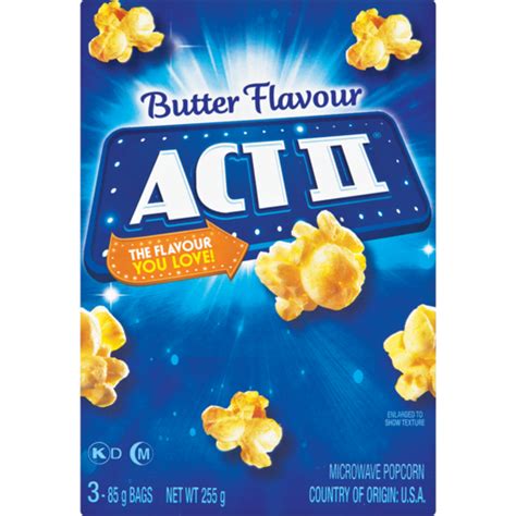 Act II Microwave Butter Popcorn Pack 3 x 252g | Popcorn | Chips, Snacks & Popcorn | Food ...