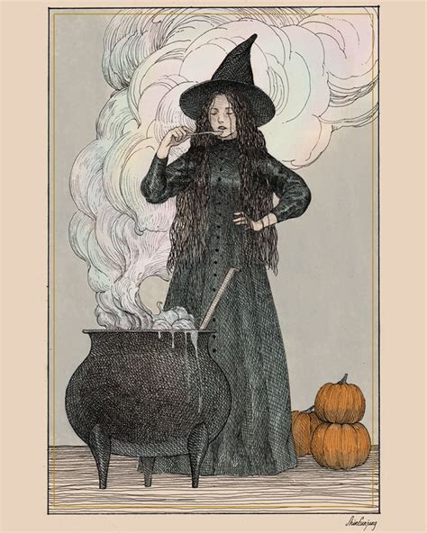 Illustration Vintage Witch Art Illustration Of Many Recent Choices