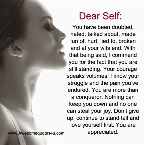 Awesome Quotes Dear Self