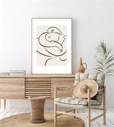 Picasso One Line Drawing Printable Wall Art Picasso Art Etsy