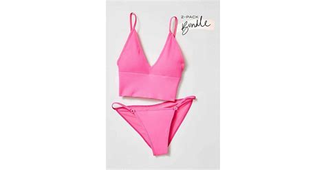 Intimately Ali Seamless Bra Super Skinny Bikini Undies In Pink Lyst Uk