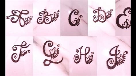 All New💥mehndi Letters Abcdefghi💞latest Mehndi Letters Design