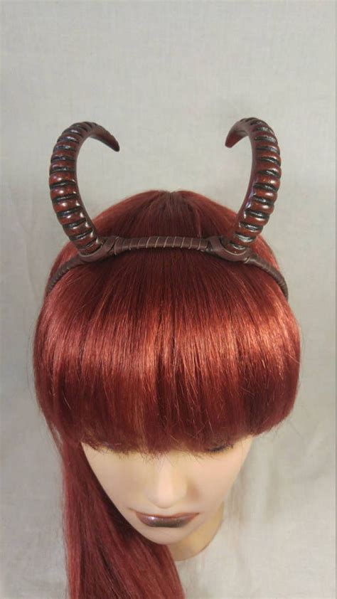 Satyr Demon Horns Headband Etsy Horn Headband Demon Horns Metal