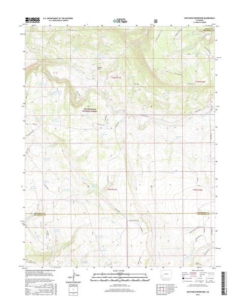 Mytopo Hotchkiss Reservoir Colorado Usgs Quad Topo Map