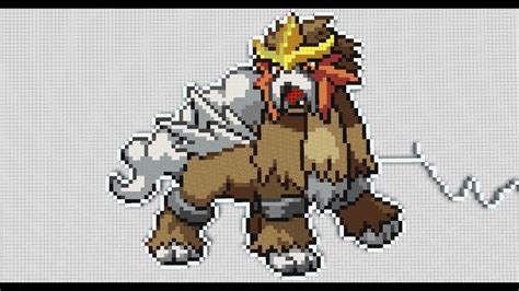 This one was really fun, i dont usually draw complex pokemon, but i think this turned out good! 29 Minecraft pixel art Pokémon "Entei" - YouTube