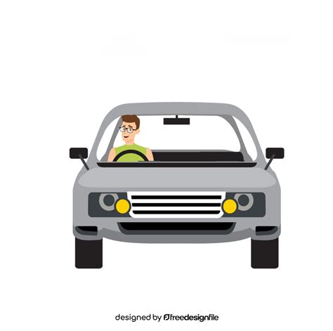 Man Driving Car Clipart Vector Free Download