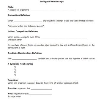Explain that in this activity students will use a series of videos, images, and scenarios to identify and discuss examples of ecological and symbiotic relationships in. 35 Ecological Relationships Worksheet Answers Pogil - Worksheet Resource Plans