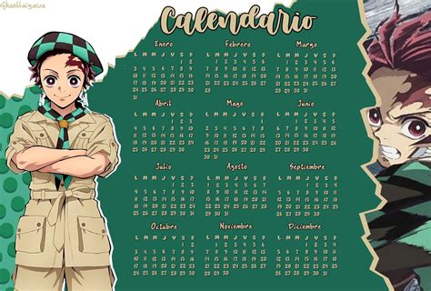 Tanjiro Calendario Manualidades Anime Personajes De Naruto