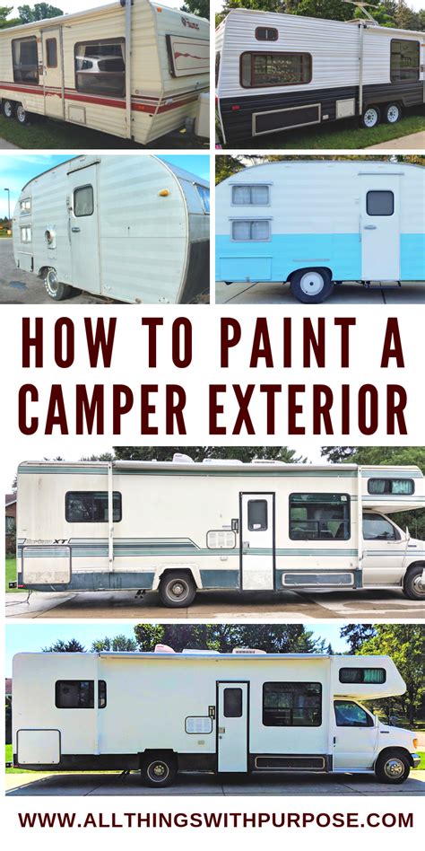 Painting The Exterior Of An Rv Or Trailer Camper Diy Glamper Camper