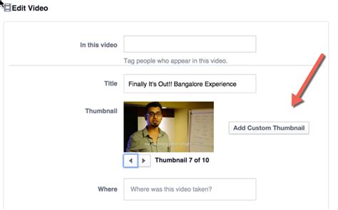 How To Change And Use Facebook Video Thumbnail