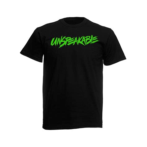 Kids Unspeakable T Shirt Black With Green Logo Boys And Girls Etsy Uk