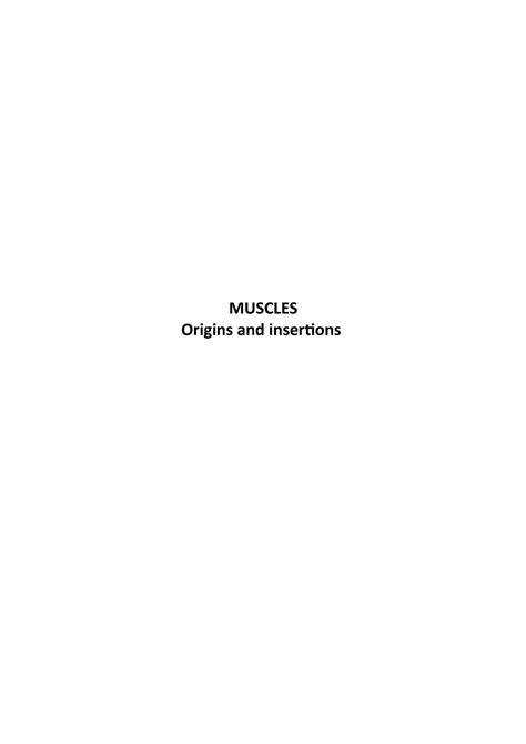 Muscle Bible Muscles Origins And Insertions Shoulder Shoulder Joints
