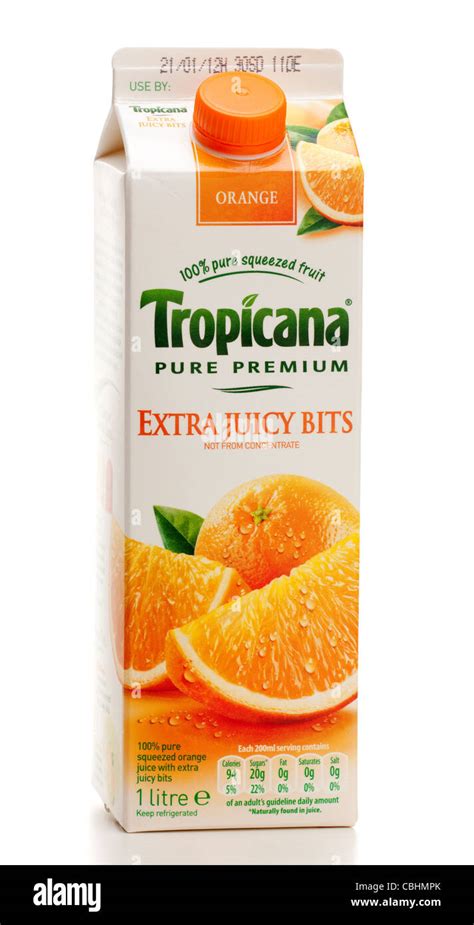 1 Litre Carton Of Tropicana 100 Per Cent Pure Premium Orange Juice