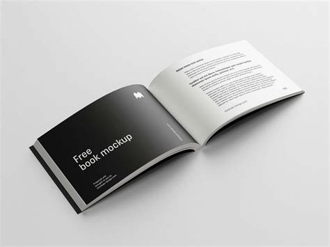 Free Landscape Softcover Book Mockup Psd