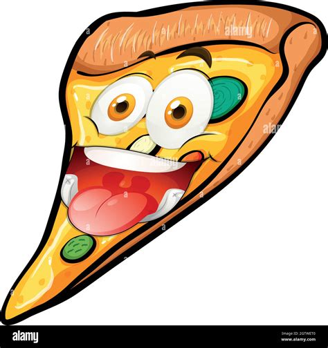 Pizza Slice With Funny Face Stock Vector Image And Art Alamy