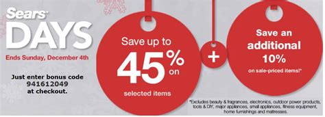 Sears Canada Sears Days Save Up To 45 And Take An Extra 10 Off Sale