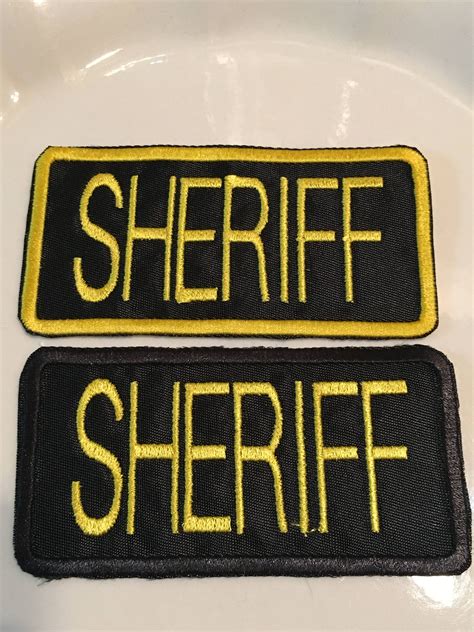 Sheriff Id Panel Emboridered Patch Sheriff Patch Moral Patch Etsy