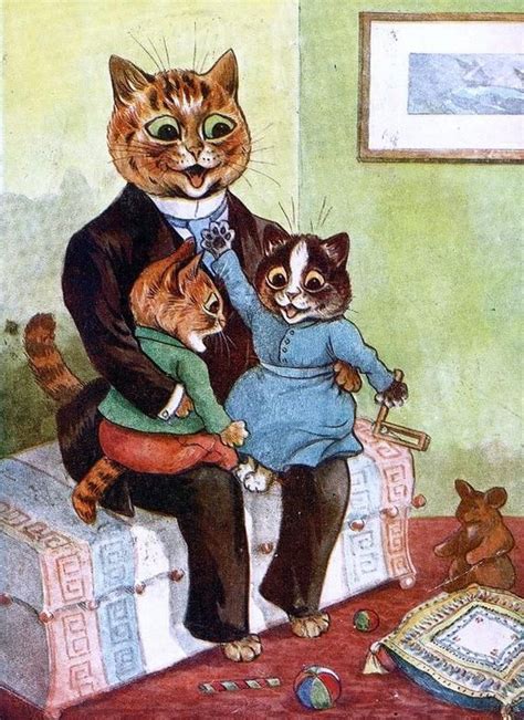Louis Wain Early 1900 Victorian Cat Art Daddys Etsy Cat Art Cat