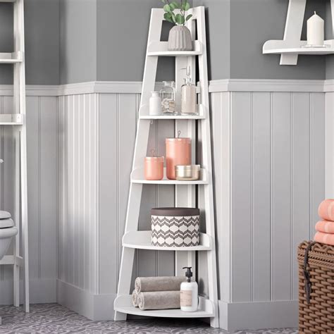 Riverridge Home Amery Tier Corner Ladder Shelf In White Wood