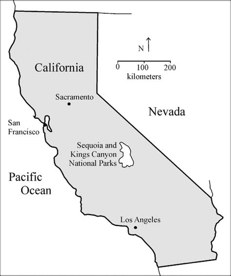 Sequoias In California Map Printable Maps