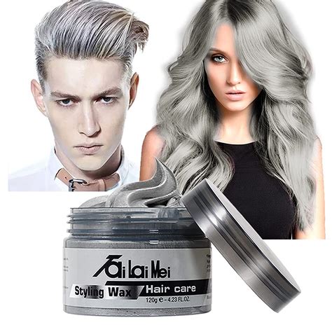 Buy Temporary Silver Gray Hair Wax 423oz Instant Hairstyle Mud Cream Hair Pomades For Party