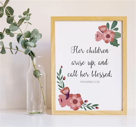 Proverbs 3128 Mothers Day T Mothers Day Bible Verse Mothers Day