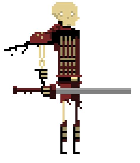 Skeleton Warrior Pixel Art Maker
