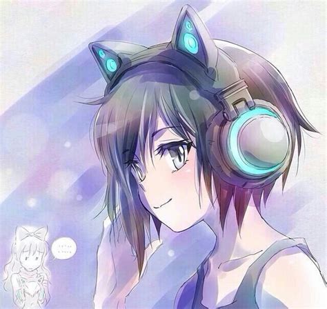 Anime Girl Neko Headphones Cat Anime Girls Anime