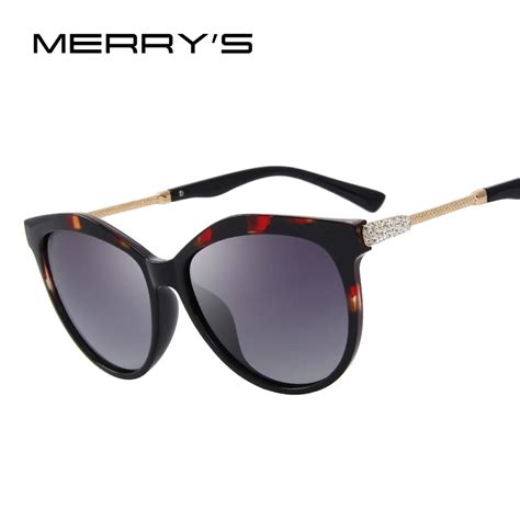 merry s women classic polarized sunglasses luxury sun glasses rhinestone metal temple 100 uv