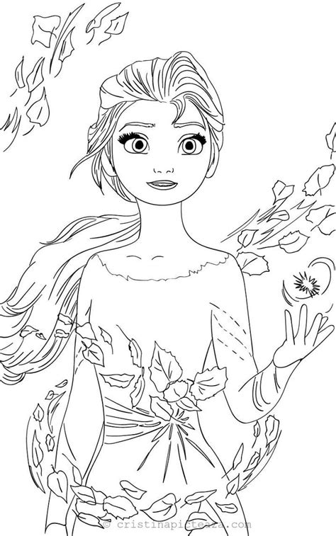 Coloriage Elsa La Reine des Neiges télécharger et imprimer gratuit