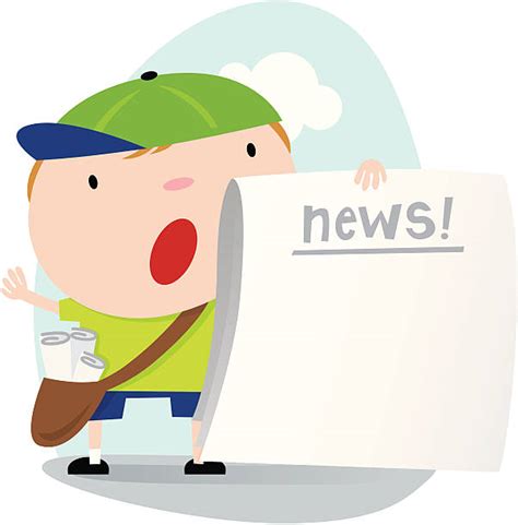 Newspaper Delivery Boy Illustrations Royalty Free Vector Graphics