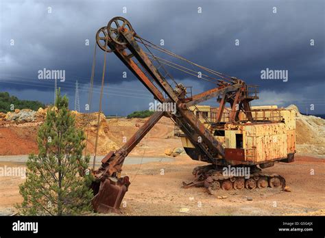 Old Mining Machinery At Rio Tinto Spain Stock Photo Alamy