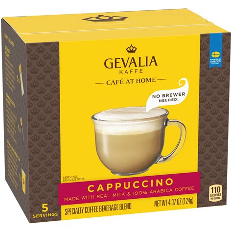 Gevalia Café At Home Instant Cappuccino Coffee Kit 5 Count Walmart