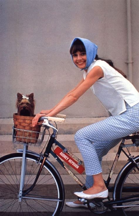 14 Fabulous Vintage Photographs Of Audrey Hepburn Riding A Bicycle