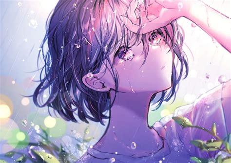 Sad Anime Girl Crying In The Rain Wallpaper