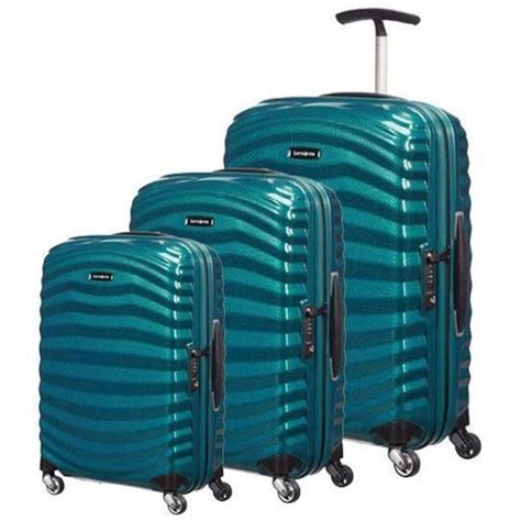 Samsonite Lite Shock Hardsided 3 Piece Luggage Set Petrol Blue Buy