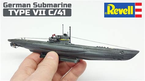 German Submarine Type Vii C41 Model Revell 1350 Full Build Youtube