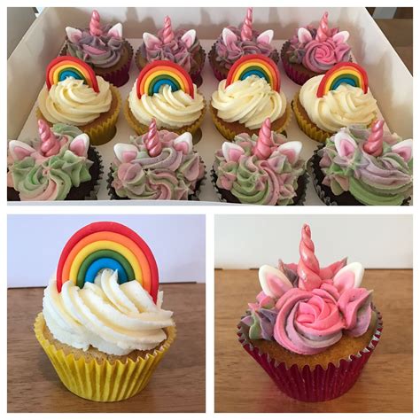 Rainbow And Unicorn Cupcakes 🦄🌈 Unicorn Cupcakes Mini Cupcakes Desserts