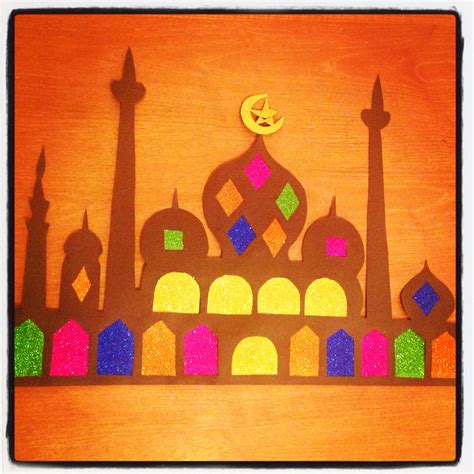Ramadan Decoration Craft Mosque Arte Girandole Scuola