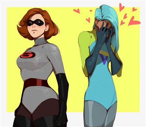 voyd and helen parr incredibles 2 with images disney fan art the incredibles disney memories