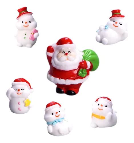 Mini Enfeites De Natal Resina Papai Noel Boneco De Neve Parcelamento